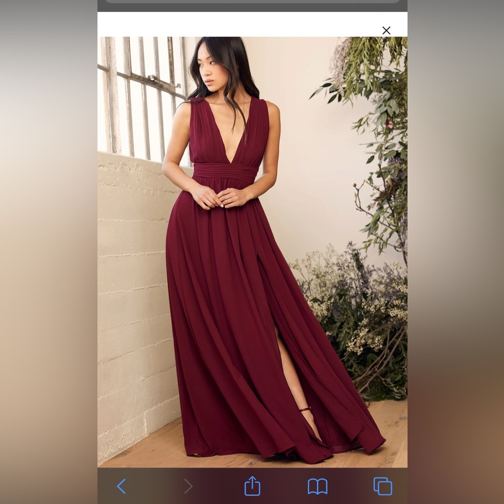 Heavenly Hues Burgundy Maxi Dress - New With Tags - Never Worn.